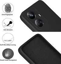 Back Cover for Realme C55 Black Grip Case Silicon Pack of 1-thumb3