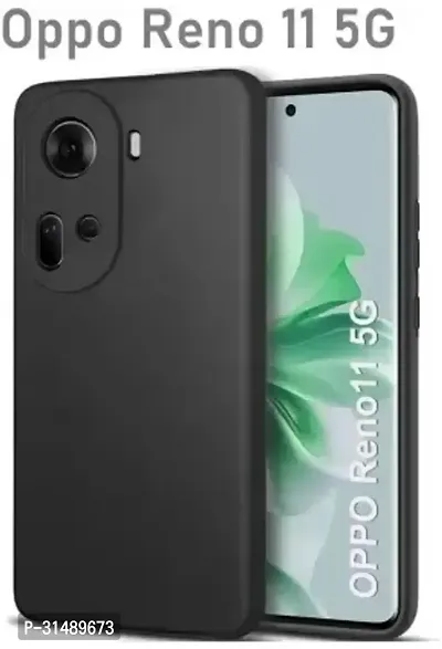 Back Cover for OPPO Reno11 5G Black Grip Case Silicon Pack of 1-thumb0