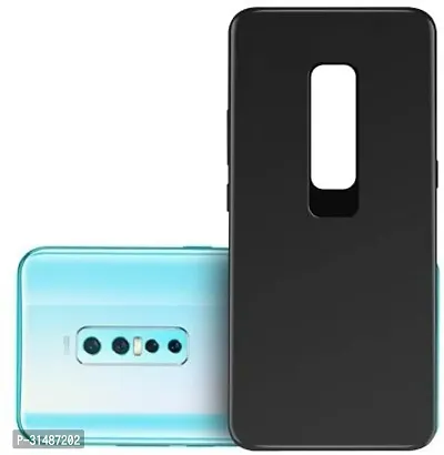 Back Cover for Vivo V17 Pro Black Shock Proof Silicon Pack of 1-thumb0