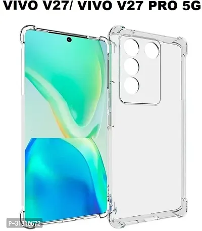 ROYALBASE Back Cover for Vivo V27 5G Vivo V27 PRO 5G Transparent Grip Case Pack of 1-thumb0