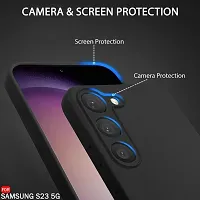 Back Cover for SAMSUNG Galaxy S23SAMSUNG Galaxy S23 5G Black Camera Bump Protector Silicon Pack of 1-thumb2