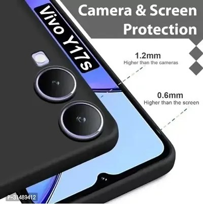 Back Cover for Vivo Y28 5G Vivo Y28 Black Camera Bump Protector Silicon Pack of 1-thumb2