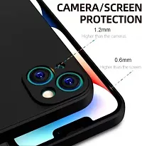 ROYALBASE Back Cover for Apple iPhone 15 Plus Black Camera Bump Protector Silicon Pack of 1-thumb1