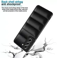 ROYALBASE Back Cover for Samsung Galaxy S21 Fe Black Grip Case Silicon Pack of 1-thumb2