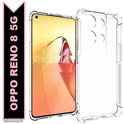 Back Cover for Oppo Reno 8 5G Transparent Grip Case Silicon Pack of 1