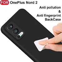 Back Cover for OnePlus Nord 2 5G Black Grip Case Silicon Pack of 1-thumb2