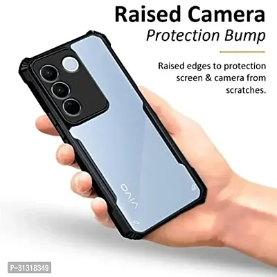 ROYALBASE Back Cover for Vivo V27 5GVivo V27 Pro 5G Black Transparent Silicon Pack of 1-thumb3