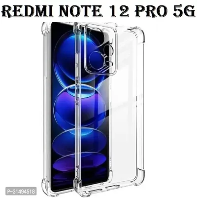 Back Cover for Redmi Note 12 Pro 5G Transparent Camera Bump Protector Silicon Pack of 1