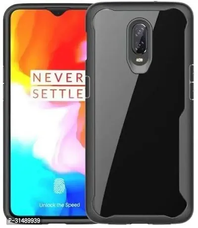 Back Cover for OnePlus 6T Black Grip Case Pack of 1-thumb0