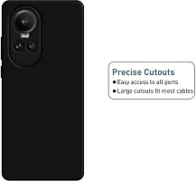 ROYALBASE Back Cover for Oppo Reno 10 pro 5G Black Camera Bump Protector Silicon Pack of 1-thumb2