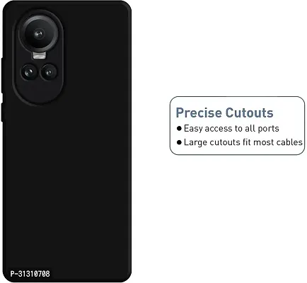 ROYALBASE Back Cover for Oppo Reno 10 pro 5G Black Camera Bump Protector Silicon Pack of 1-thumb3