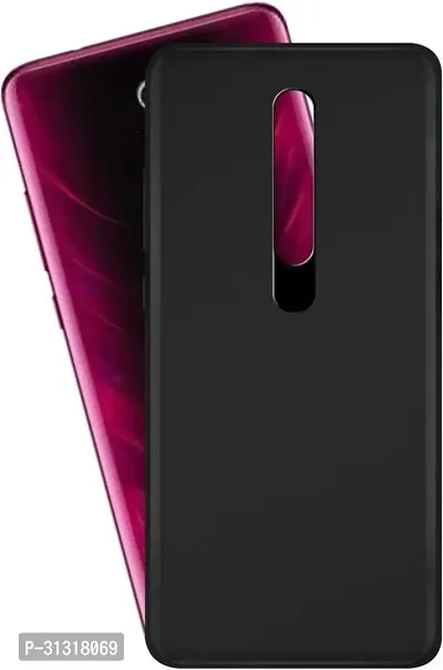 ROYALBASE Back Cover for Oppo Reno 12 5G IP Black Grip Case Silicon Pack of 1