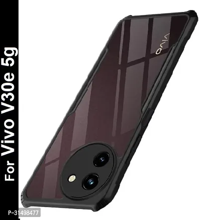 Caseline Back Cover for Vivo V30e 5G Black Dual Protection Pack of 1-thumb0