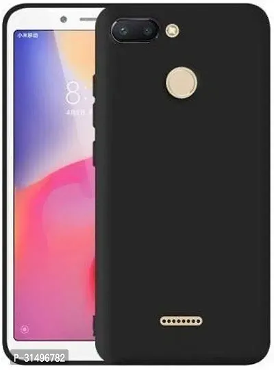 ROYALBASE Back Cover for Mi Redmi 6 Black Grip Case Silicon Pack of 1-thumb0