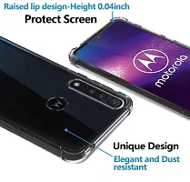 ROYALBASE Back Cover for Motorola One Macro Transparent Grip Case Pack of 1-thumb2