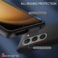 ROYALBASE Back Cover for SAMSUNG Galaxy S23 Plus SAMSUNG Galaxy S23 +5G Black Camera Bump Protector Silicon Pack of 1-thumb1