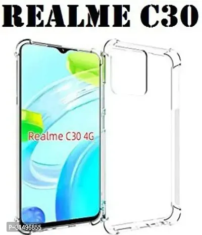 ROYALBASE Back Cover for Realme C30 back glass Transparent Camera Bump Protector Silicon Pack of 1-thumb0