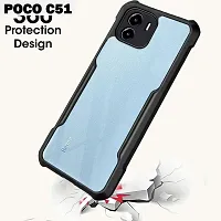 Back Cover for POCO C51 Black Camera Bump Protector Pack of 1-thumb1