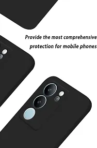 Back Cover for vivo V29 5G Black Grip Case Silicon Pack of 1-thumb1