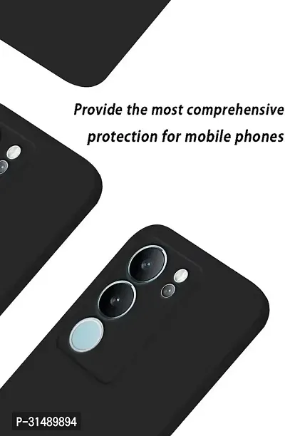 Back Cover for vivo V29 5G Black Grip Case Silicon Pack of 1-thumb2