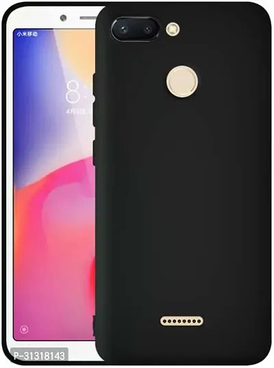 ROYALBASE Back Cover for Mi Redmi 6 Black Grip Case Silicon Pack of 1-thumb0