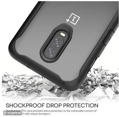 Back Cover for OnePlus 6T Black Grip Case Pack of 1-thumb3