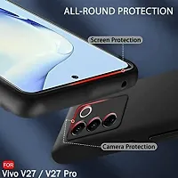 ROYALBASE Back Cover for Vivo V27 5GVivo V27 Pro 5G Black Transparent Silicon Pack of 1-thumb1