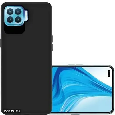 Back Cover for Oppo F17 Pro Black Grip Case Silicon Pack of 1-thumb0