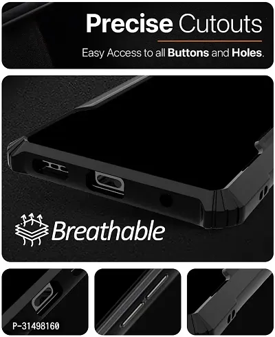 ROYALBASE Back Cover for Motorola Moto G54 5G Black Camera Bump Protector Pack of 1-thumb3