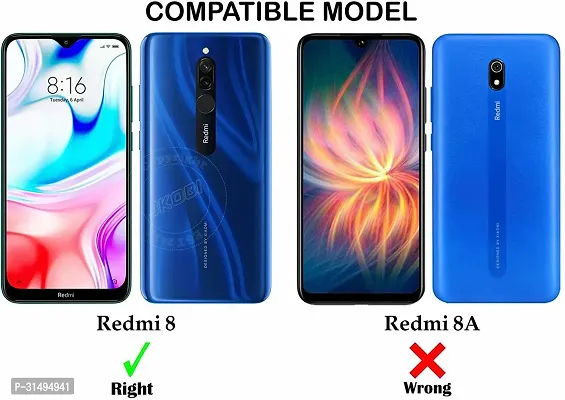 ROYABASE Back Cover for Redmi 8 Black Grip Case Silicon Pack of 1-thumb2