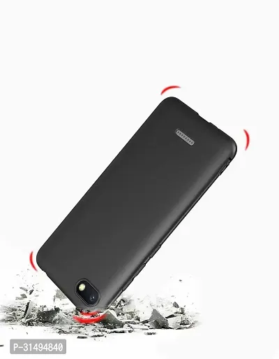 Back Cover for Mi Redmi 6A Black Grip Case Silicon Pack of 1-thumb5