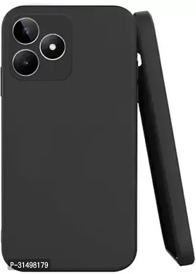 ROYALBASE Back Cover for realme Narzo N53 Black Grip Case Silicon Pack of 1-thumb0