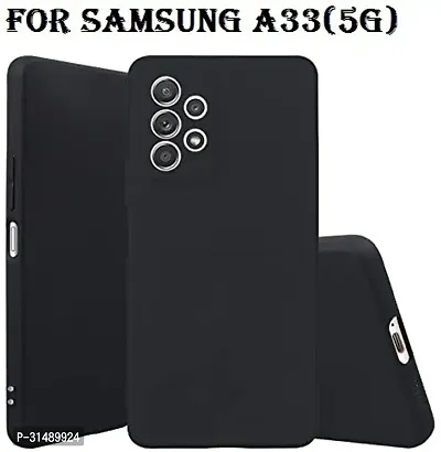 Back Cover for Samsung Galaxy A33 5G Black Grip Case Silicon Pack of 1-thumb0