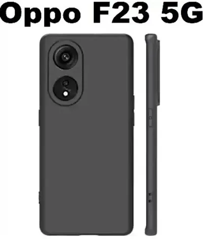 CELZO Silicon Back Cover Case for Oppo A17 - Black