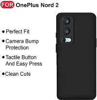 Back Cover for OnePlus Nord 2 5G Black Grip Case Silicon Pack of 1-thumb4