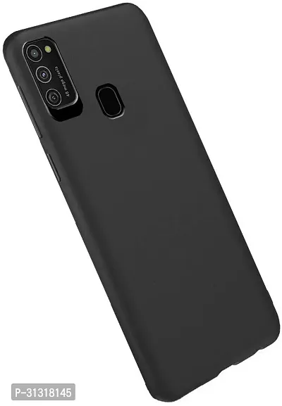 ROYALBASE Back Cover for Samsung Galaxy M21 Black Grip Case Silicon Pack of 1