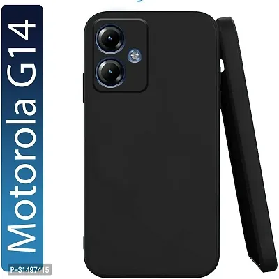 ROYALBASE Back Cover for MOTOROLA g14 5G Black Grip Case Silicon Pack of 1-thumb0