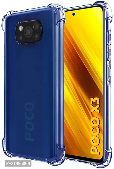 ROYALBASE Back Cover for Realme Poco x3 Pro Transparent Grip Case Pack of 1-thumb0