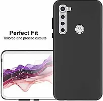 Back Cover for Motorola One Fusion PlusMoto One Fusion PLus Black Grip Case Silicon Pack of 1-thumb2