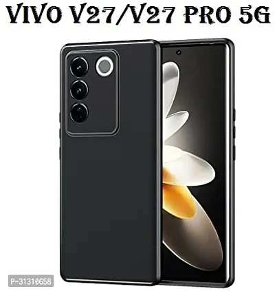 ROYALBASE Back Cover for VIVO V27 5G VIVO V27 PRO 5G Black Shock Proof Pack of 1-thumb0