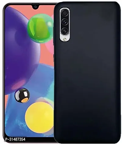 Back Cover for Samsung Galaxy A70s Black Grip Case Silicon Pack of 1-thumb0