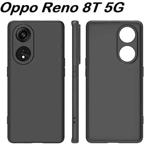 CELZO Silicon Back Cover Case for Oppo A17 - Black