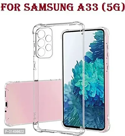 Back Cover for Samsung Galaxy A33 5G Transparent Grip Case Silicon Pack of 1-thumb0