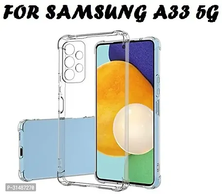 Back Cover for Samsung Galaxy A33 5G Transparent Grip Case Silicon Pack of 1-thumb0