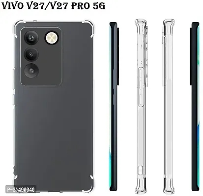 Back Cover for Vivo V27 5G Vivo V27 Pro 5G Transparent Silicon Pack of 1-thumb2