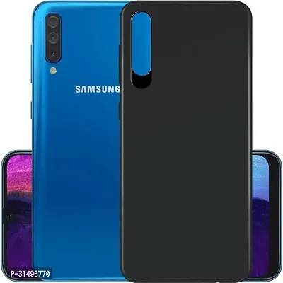 ROYALBASE Back Cover for SAMSUNG GALAXY A50 Black Grip Case Silicon Pack of 1-thumb0