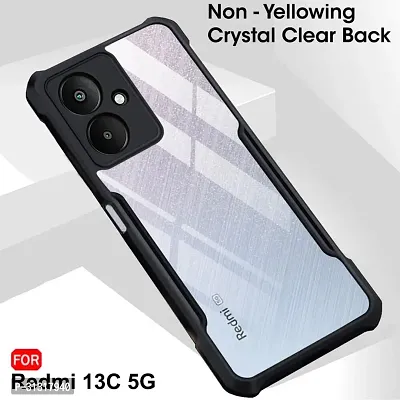 ROYABASE Back Cover for Redmi 13C 5G ip Black Grip Case Silicon Pack of 1-thumb4