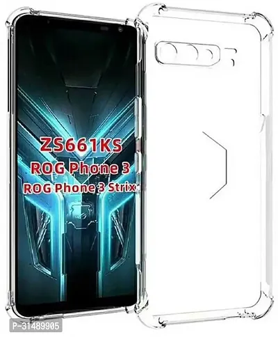 Back Cover for Asus ROG Phone 3 Transparent Grip Case Silicon Pack of 1-thumb0