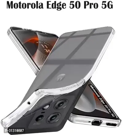 ROYALBASE Back Cover for Moto Edge 50 Pro 5G TP Transparent Grip Case Silicon Pack of 1