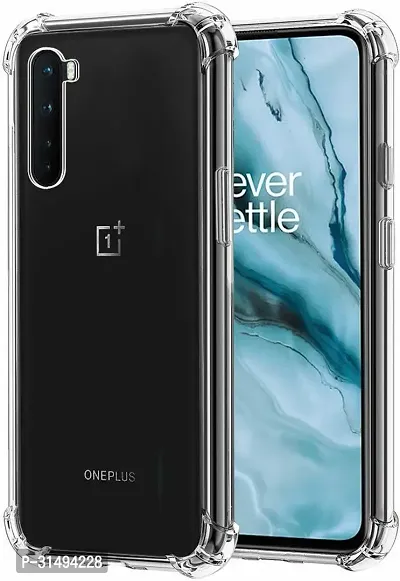 Back Cover for Oneplus Nord Transparent Grip Case Silicon Pack of 1-thumb0